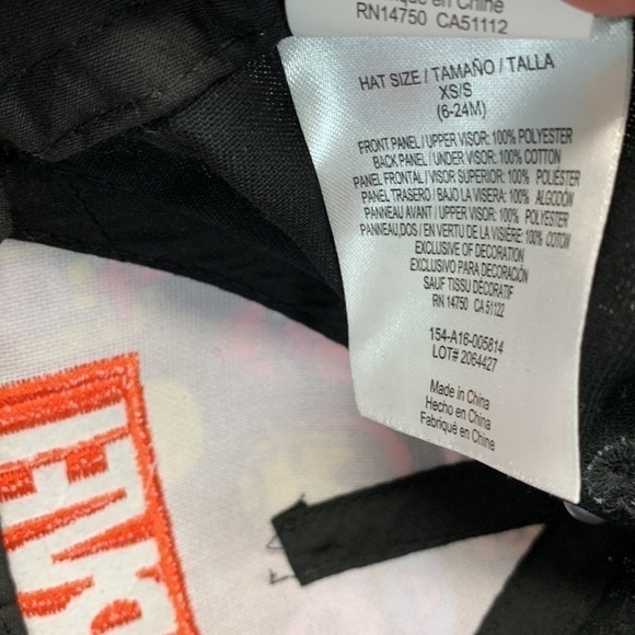 Marvel Baseball Cap Kids Size XS 6-24 Months - Picture 5 of 8